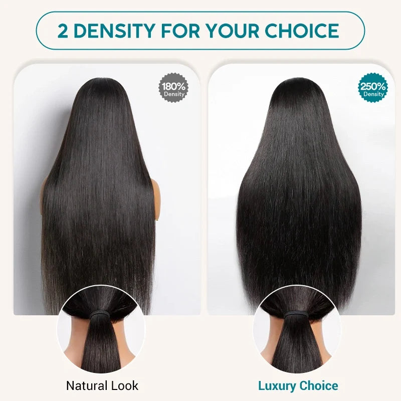 StayLock™ Contour Structure 720° Snug Fit Glueless 7x5 Closure Lace Yaki Straight Wig Pre-Cut Lace