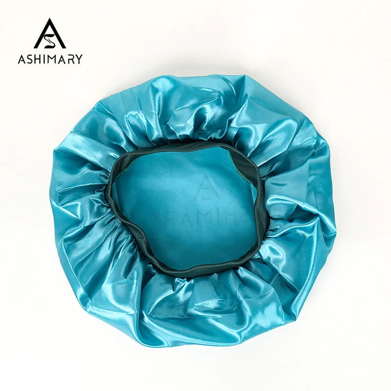 1000 Points | Ashimary Silk Nightcap Wide Elastic Band Tight Satin Bonnet