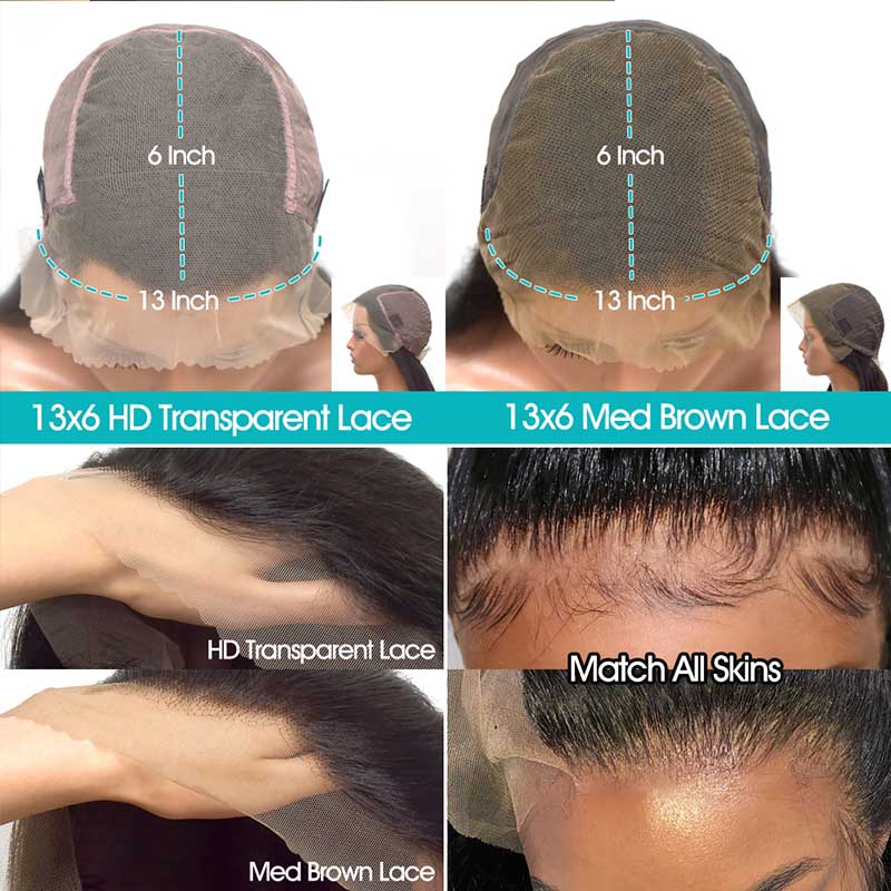 BOGO 13x6 Water Wave Lace Front Wig Ashimary Human Hair M Cap