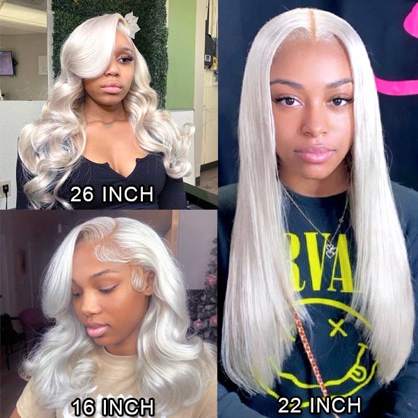 BOGO White HD Transparent 13X4 Lace Front Wigs