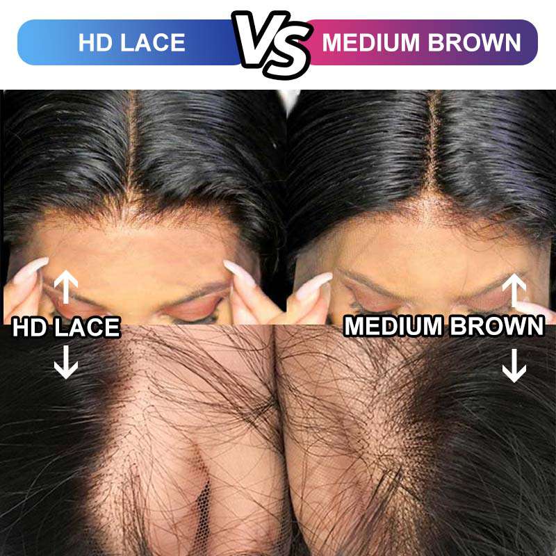 Glueless HD Crystal 5x5 Closure Body Wave Wig 100% Human Hair