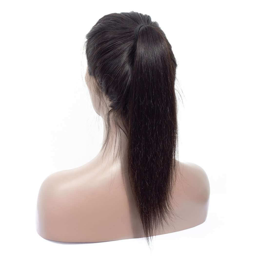 Full Lace Wig Brazilian Human Hair Straight Hair Full Scalp Lace Wigs Natural Color 250% Density