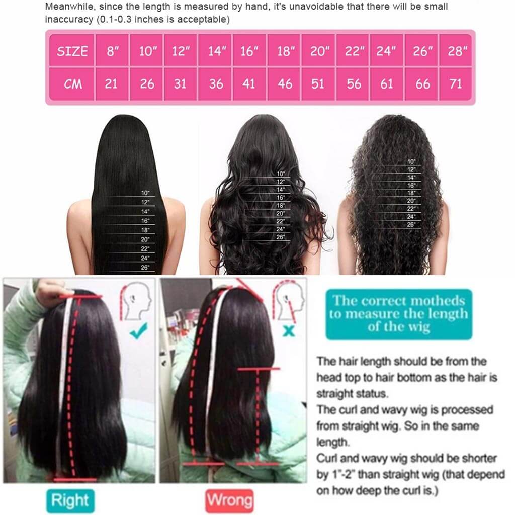 Straight 180% Density 13*4 Lace Frontal Wigs Straight Brazilian Human Hair Natural Color