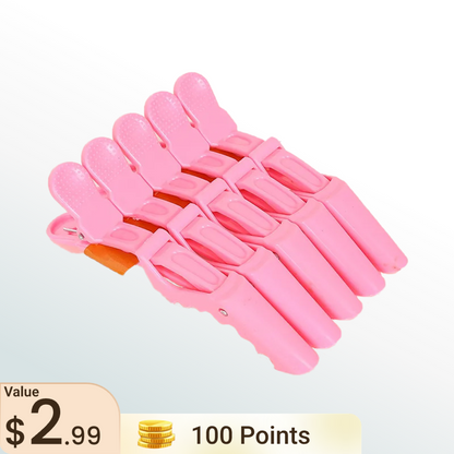 100 Points | Ashimary Wide Teeth & Double-Hinged Clips for Styling Sectioning 5pcs