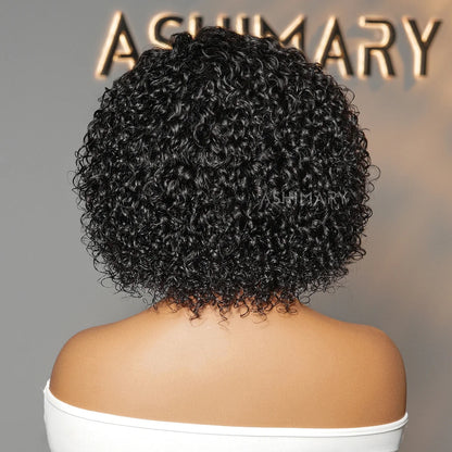 Trendy Short Cut Curly Knotless 4x4 Lace Glueless Side Part Pre-Styled Bob Wig