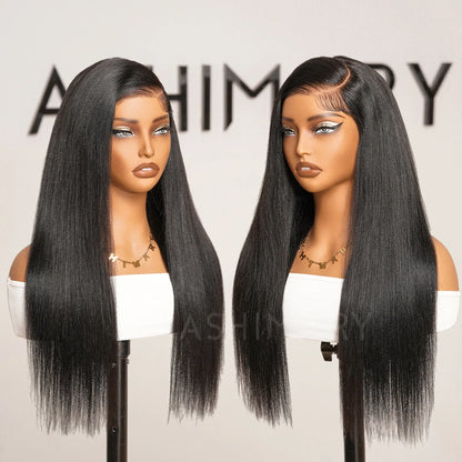 StayLock™ Contour Structure 720° Snug Fit Glueless 7x5 Closure Lace Yaki Straight Wig Pre-Cut Lace