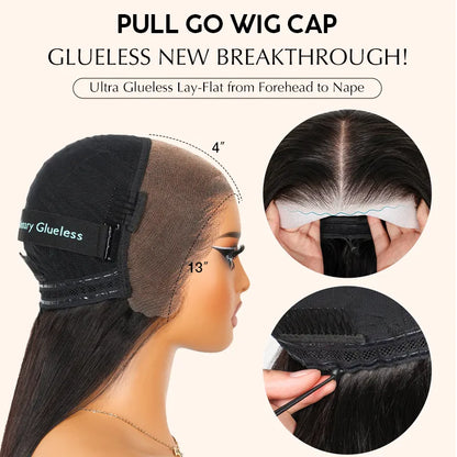 1B/30 Highlight Straight Human Hair 13x4 Lace Front Wigs For Women