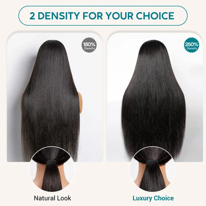 StayLock™ Contour Structure 720° Snug Fit Glueless 7x5 Closure Lace Yaki Straight Wig Pre-Cut Lace