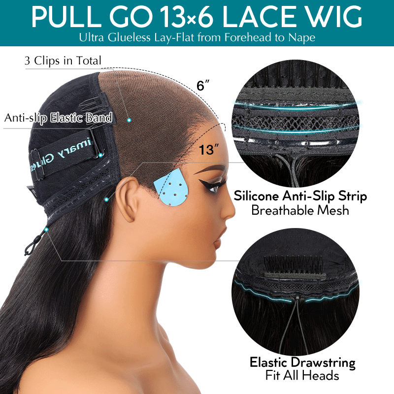 Chocolate Brown Peacock Curls Pull & Go 13x6 Full Glueless Lace Front Wig Human Hair Pre-Styled with Heavy Layers