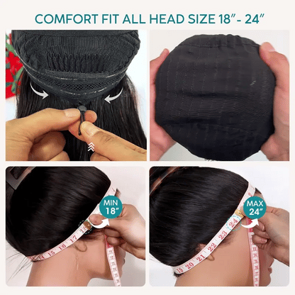 Silky Straight Brown Highlight Ombre Pull Go 13x6 Full Lace Wig Glueless Wig Suits All Heads