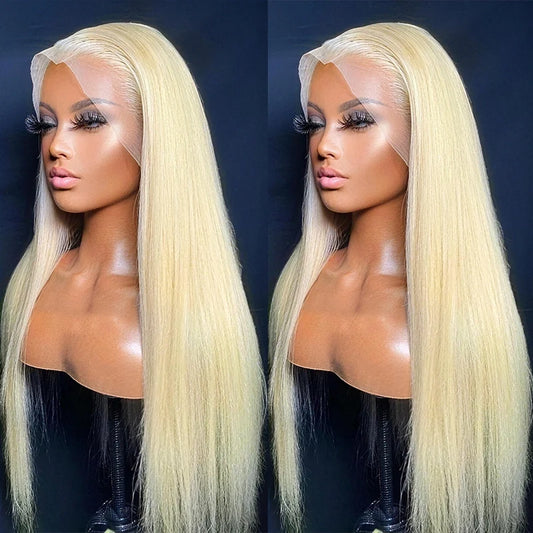 613 Blonde Lace Front Wigs 13*4 Frontal Brazilian Ashimary Human Hair