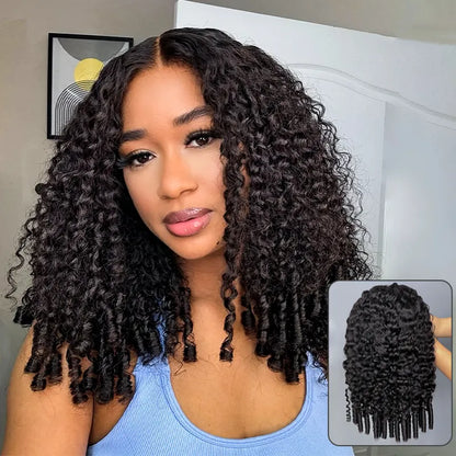Burmese Curl 13x4 Lace Pull Go Wig Glueless Adjustable Cap Easy for Beginners Full Volume & Natural Edges