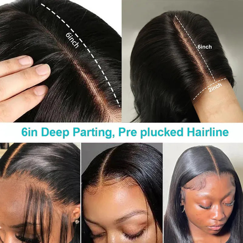 40 Inch Silky Straight Lace Wig Glueless and Sleek Natural Black 100% Human Hair Long Length