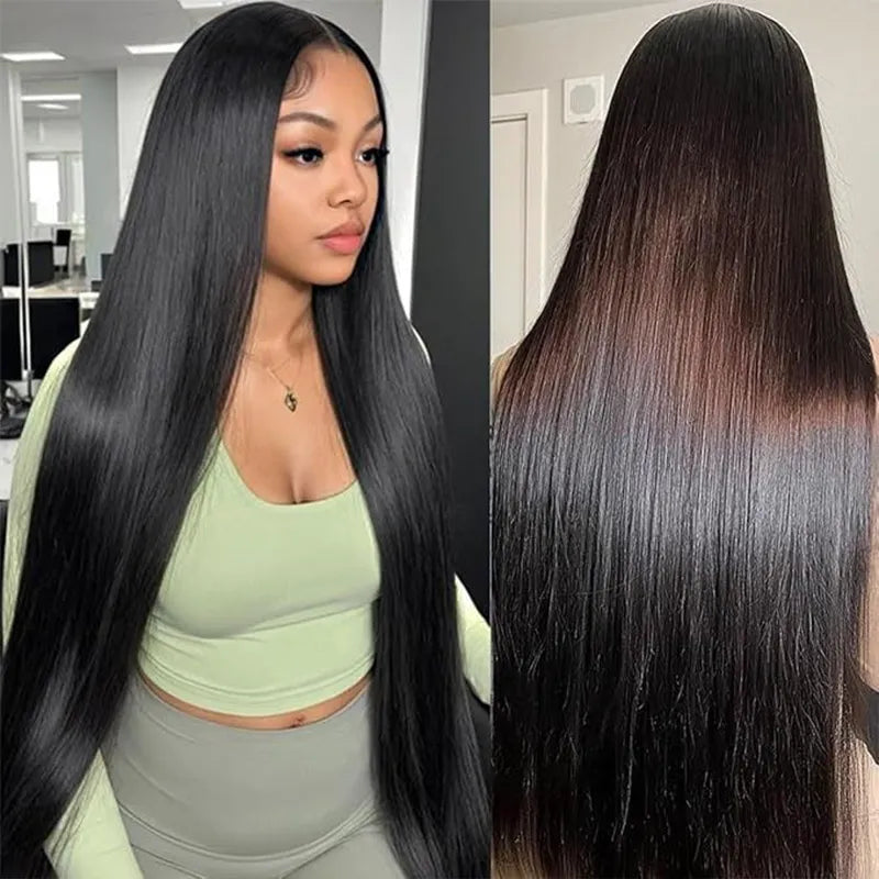 Vietnamese Super Double Drawn Human Hair 2x6 Lace Closure Bone Straight Human Hair Wig