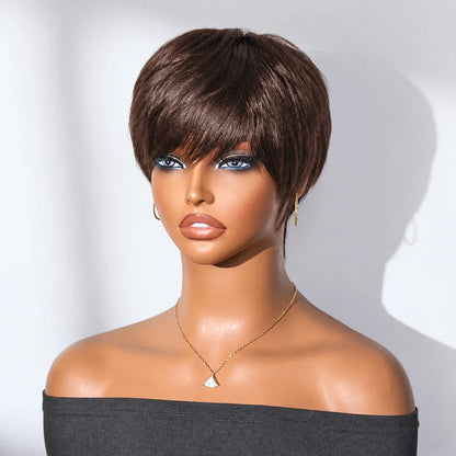 BOGO Pixie Cut Wig Fashion Cheap Pre-Styled Short Bob Wigs Easy Install Wig