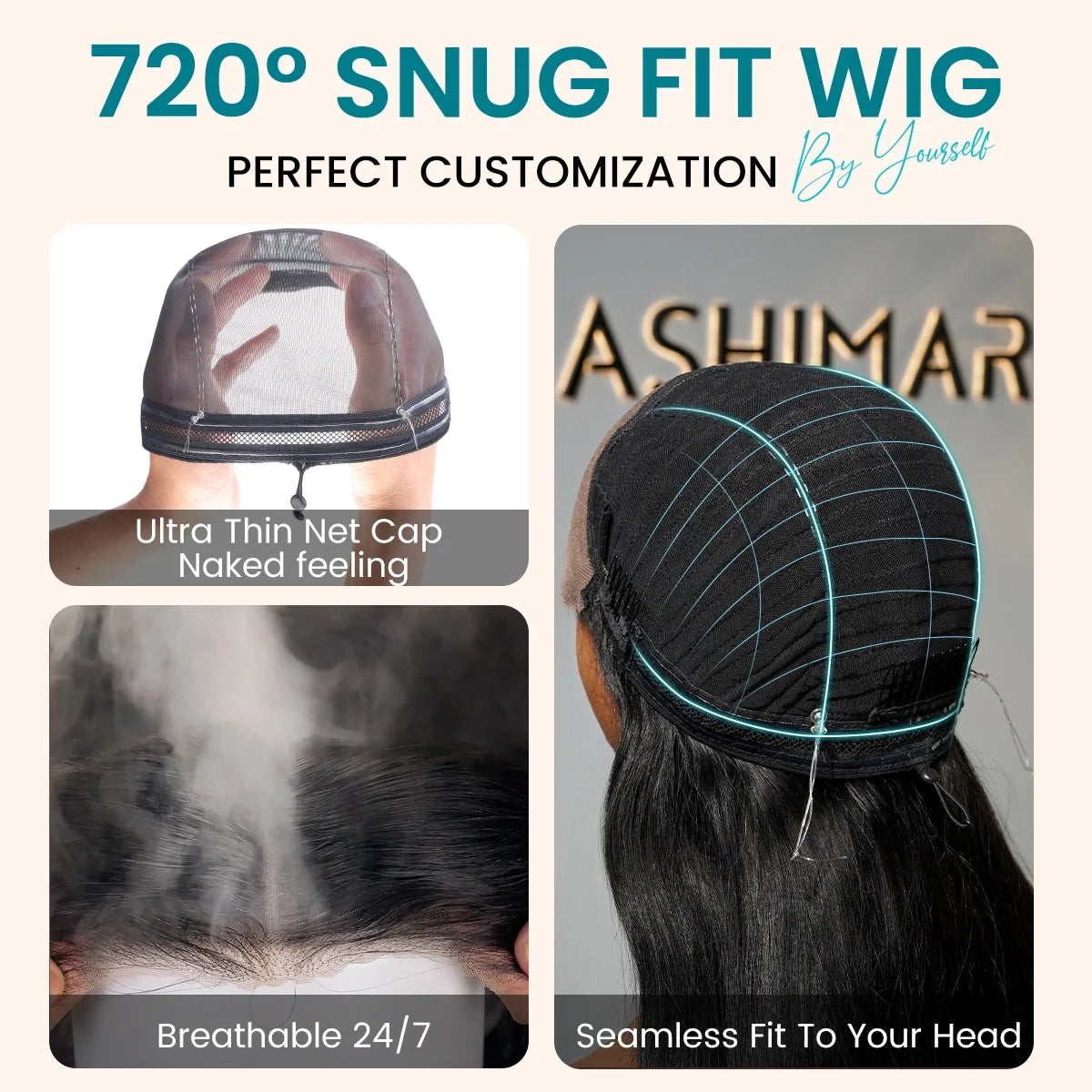 Chestnut Brown Ombre Body Wave Bob 7x5 StayLock™ Contour Structure 720° Snug Fit Glueless Face-Framing Wig