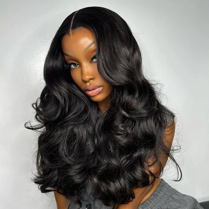 Layered Cut Pre-Bleached Body Wave Pre-Cut 7x5 T Part Glueless Lace Wear Go Wigs