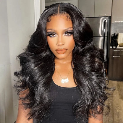 Layered Cut Pre-Bleached Body Wave Pre-Cut 7x5 T Part Glueless Lace Wear Go Wigs
