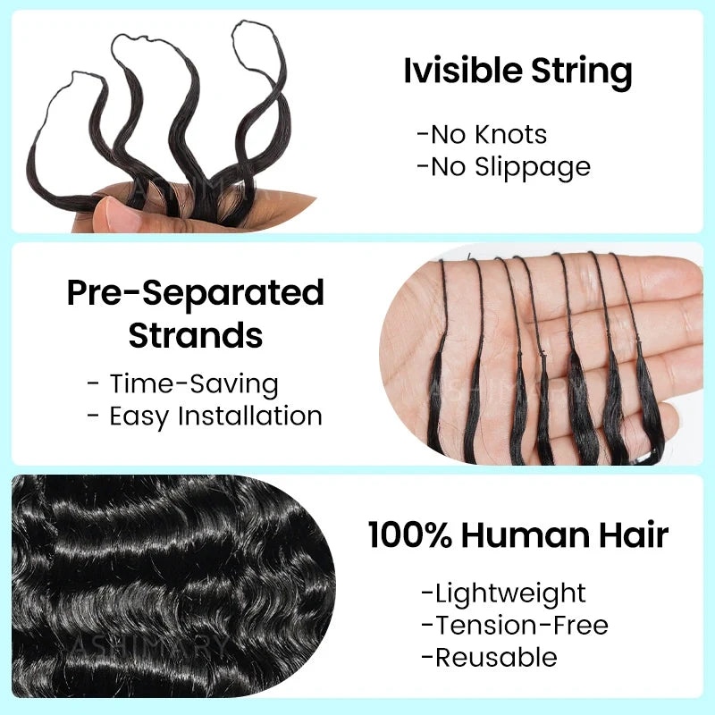 Body Wave Crochet Hair Natural Black Machine Made Feather Crochet Human Hair Extension