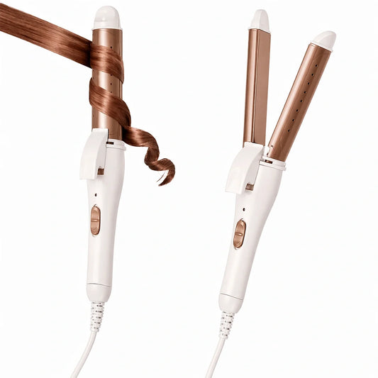 Ashimary Ceramic Straightener and Curly Iron 2 in 1
