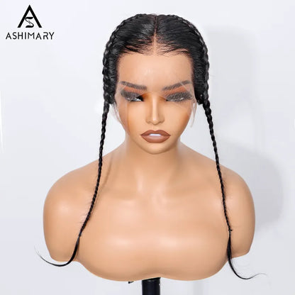 Glueless Gele Style 13x4 Lace Frontal Pre-Plucked & Pre-Braid Natural Hairline Turban Frontal Tiny Knots Human Hair