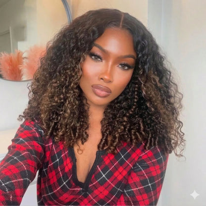 7x5 StayLock™ Contour Structure 720° Snug Fit Burmese Curly Chestnut Brown Ombre Pre-Everything Glueless Top Human Hair Wig