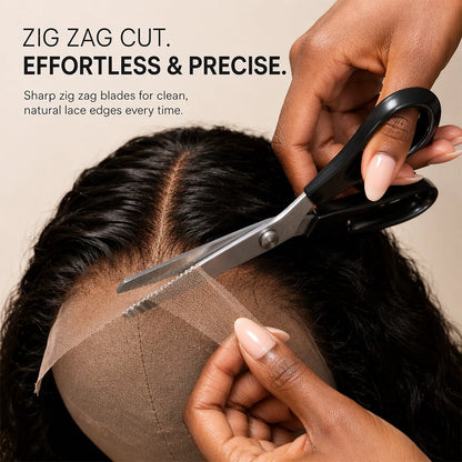 Effortless Zig Zag Lace Cutting Scissor for Lace Wigs