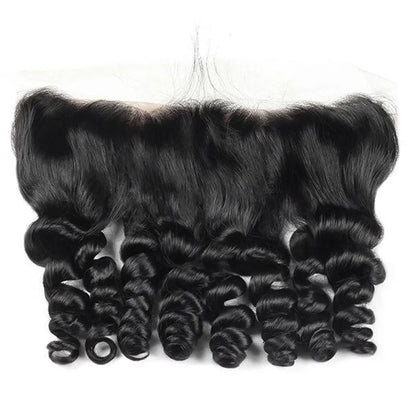 9A Grade Loose Wave 3 Bundles With Frontal Brazilian Virgin Hair