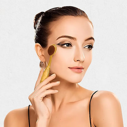 1000 Points | Makeup Brush Set Super Soft Professional Oval Brushes Features Powder Concealer Contour