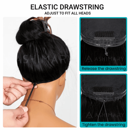 BOGO Yaki Straight Glueless Bob Wig Pull Go Pre Cut Lace Human Hair Wig