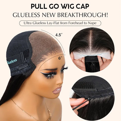 Super Easy Straight Bob Wear & Go Pre Cut HD Transparent Lace Closure Wig with Pre Plucked Hairline & Bleached Knot