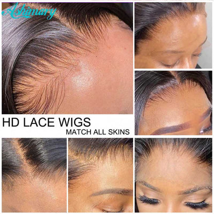 Water Wave Transparent hd Lace Front Wig 13*4 Lace Frontal Brazilian Human Hair