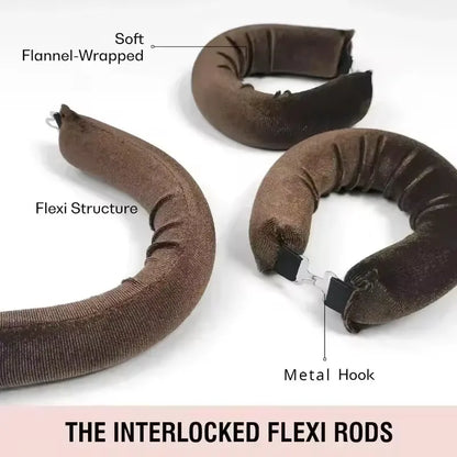 Sleep-In Heatless Hair Curling Set | Large Rods with Hook for Blowout Hair