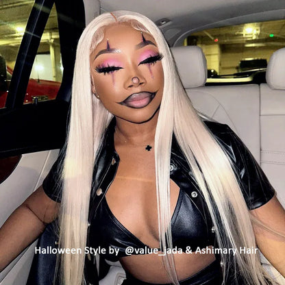 White HD Transparent 13*4 Full Lace Front Wigs Ashimary Human Hair