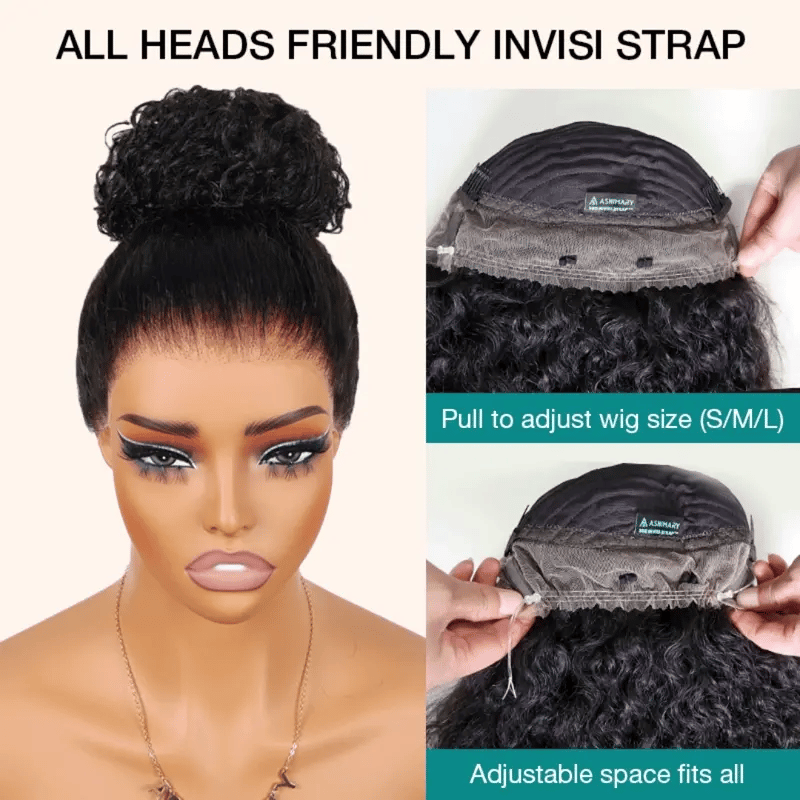 BOGO 360 Skin Lace Deep Wave Highlight Cozy Invisi Strap 360 Sung Fit Human Hair Wig