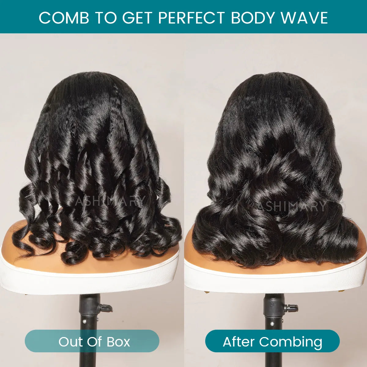 Kinky Wave Wig with Curly Edge 7x5 StayLock™ Contour Structure 720° Snug Fit Short Length Fullness Glueless Wig