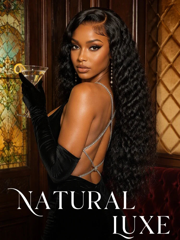 Bohemian Loose Wavy 7x5 Melted Lace Wig C-Side-Part Pre Cut Lace Glueless Ready To Go Human Hair
