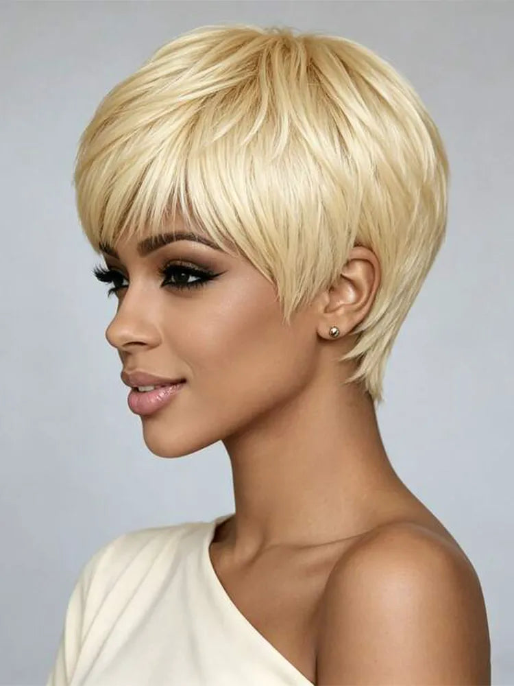 2nd Wig Only $1 | Kinky Edges 13x4 Lace Front Wig Glueless Human Hair With Short Pixie Cut Curly
