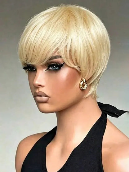 2nd Wig Only $1 | Kinky Edges 13x4 Lace Front Wig Glueless Human Hair With Short Pixie Cut Curly