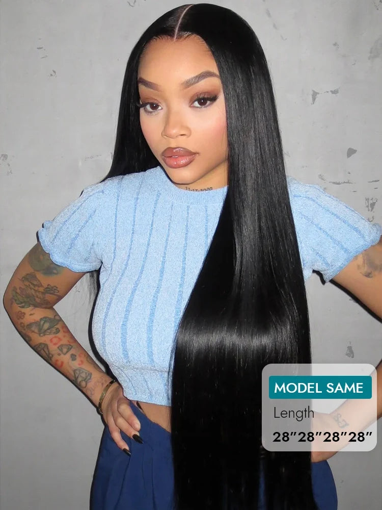 Body Wave / Silky Straight 4pcs 100% Virgin Human Hair Bundles Full Install