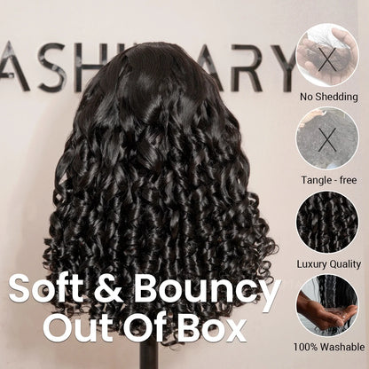 Bombshell Blowout 6x4.5 Pre-Cut Glueless Lace Wig Face-Framing Human Hair Wigs