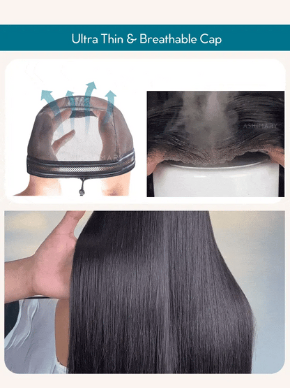 Pull Go Widows Peak Silky Straight 13x6 Full Glueless Wig M-Shape Hairline Lace Front Wig Human Hair