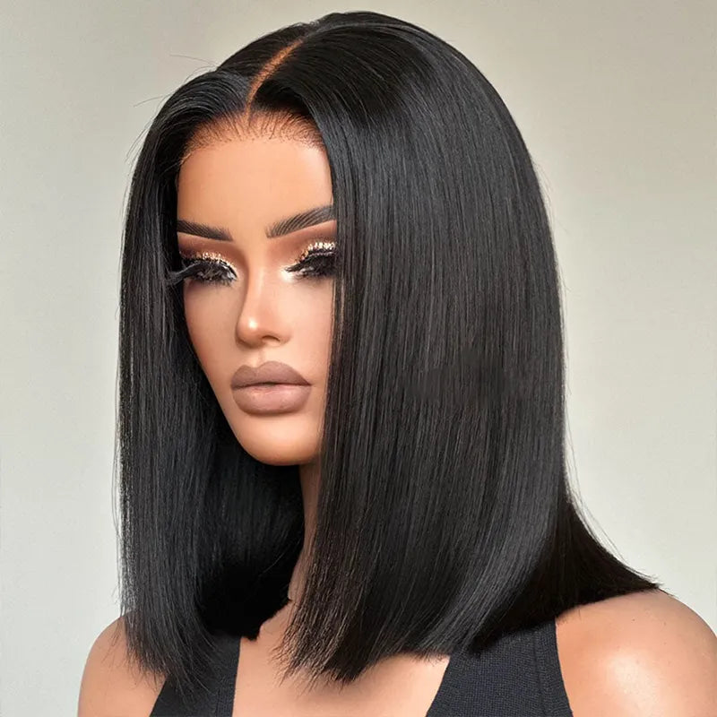 Razor-Sharp Bobs Vietnamese Hair Double Drawn Glueless 2x6 Lace Luxury Sleek Bob Human Hair Wigs