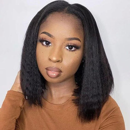 Pull Go Wig | Glueless Bob V Part Wig Beginner Friendly Natural Scalp Thick Human Hair