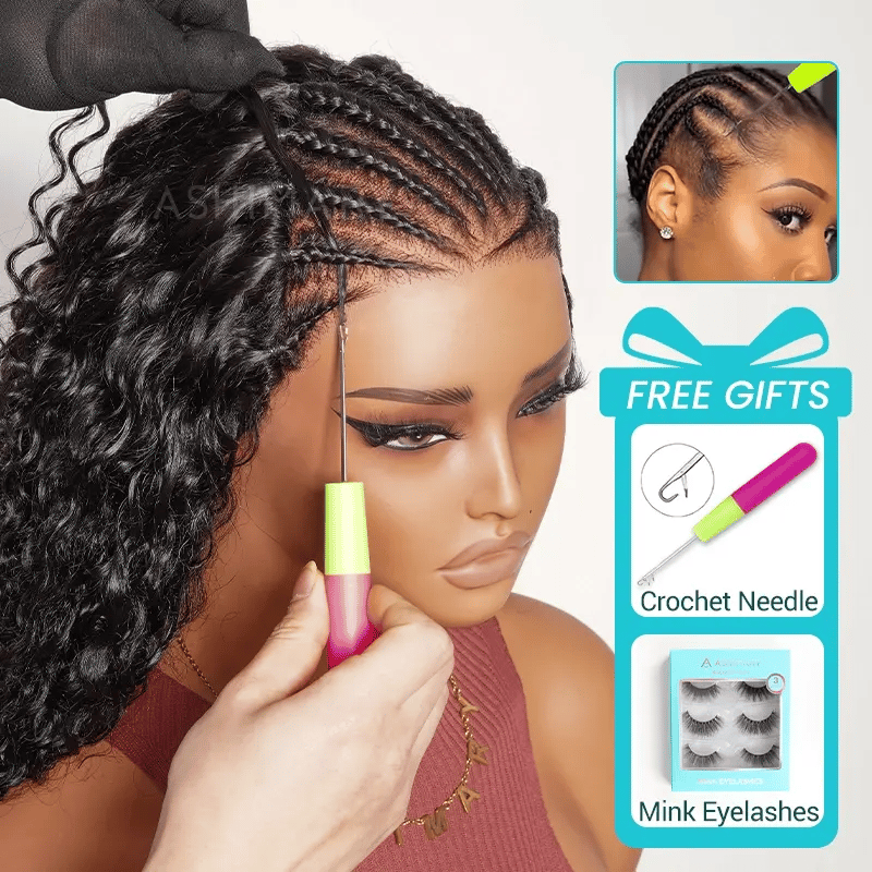 Loose Deep Wave Crochet Hair Natural Black Machine Made Feather Crochet Human Hair Extension