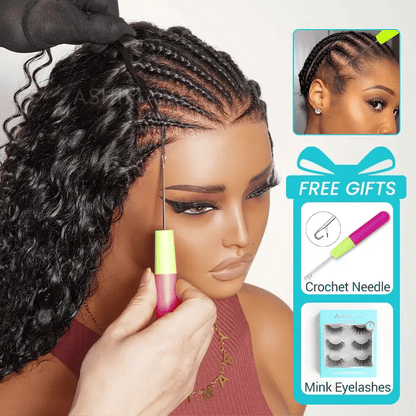 Loose Deep Wave Crochet Hair Natural Black Machine Made Feather Crochet Human Hair Extension