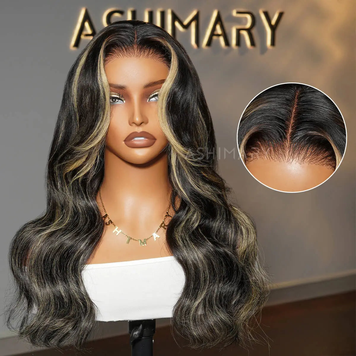 Butterscotch Blonde Highlights Body Wave 6x4.5 Lace Pre Everything Wig Put-On and Go Glueless Human Hair Wigs