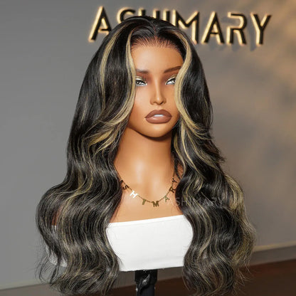 Butterscotch Blonde Highlights Body Wave 6x4.5 Lace Pre Everything Wig Put-On and Go Glueless Human Hair Wigs