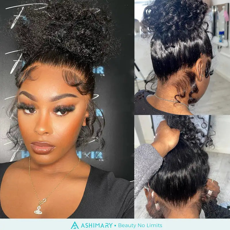 Deep Wave Full Lace Wig Ashimary Human Hair Wigs 250% Density