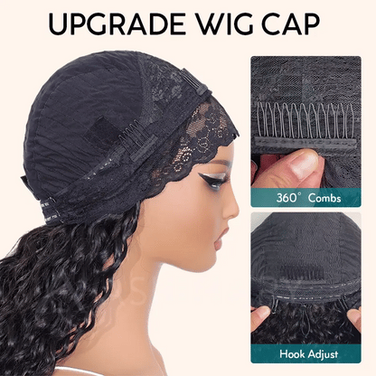 Jerry Curly Headband Bob Wig 100% Human Hair